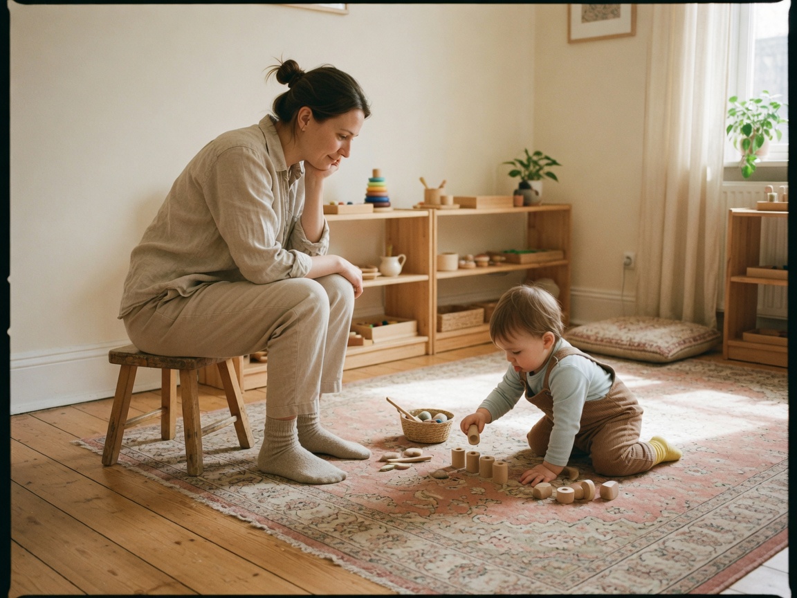 Родитель рядом, малыш работает сам